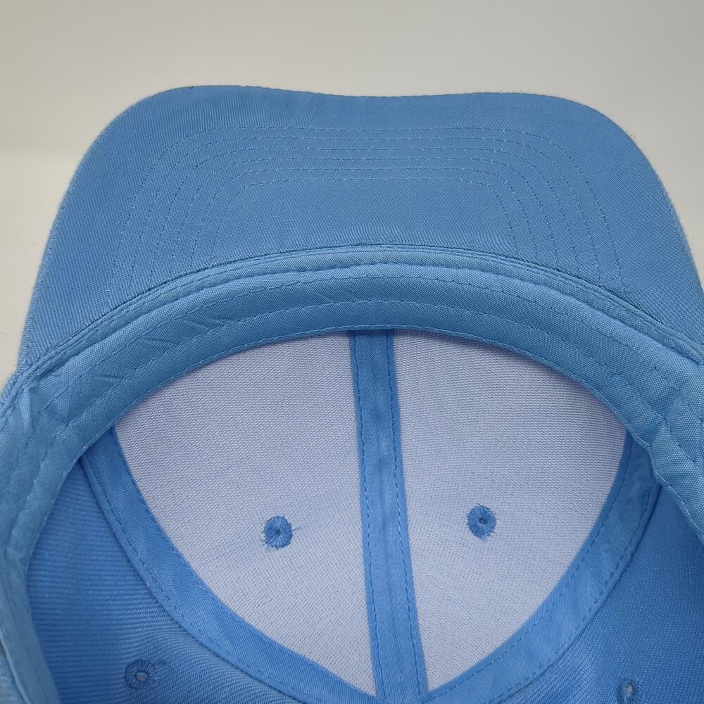 Unbranded Strapback Hat Solid Blue Adjustable Out… - image 8